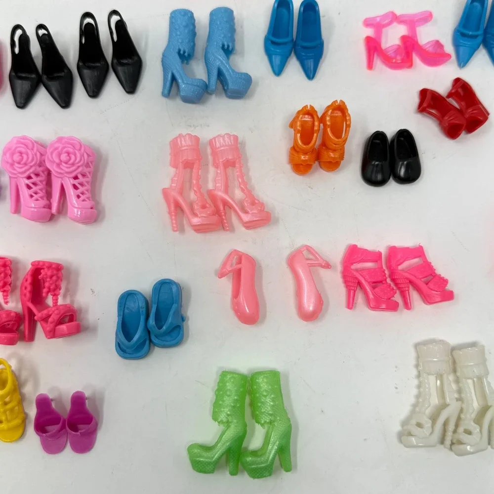 Unbranded Barbie Size Doll Shoes Lot 60 Pairs Heels Boots Sandals Multicolor Y2K